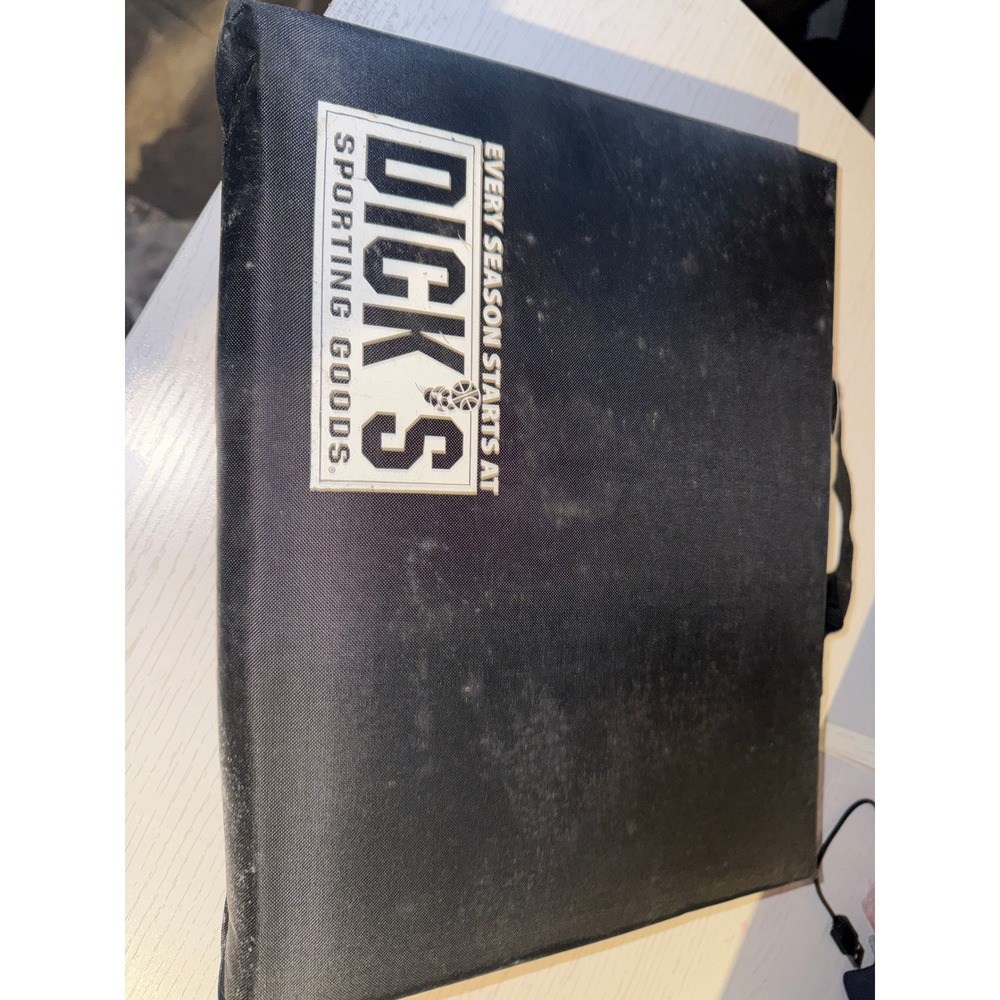 Dicks Sporting Goods Stadium Seat Cushion Black Foam Padded Bleacher Pad Logo